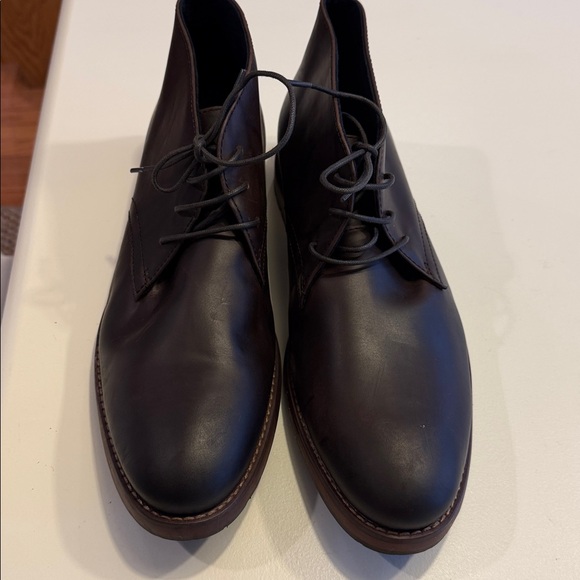 Jos. A. Bank Men\'s Brown Leather Ankle Boots Sz 12.  NWOB. Box34 main image 4